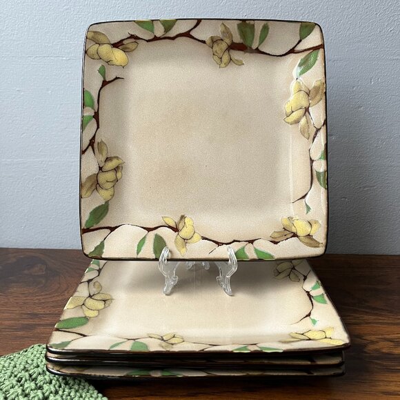 Gourmet Basics by Mikasa Emory 4 Salad / Dessert Plates Stoneware 8.5" - Picture 1 of 10